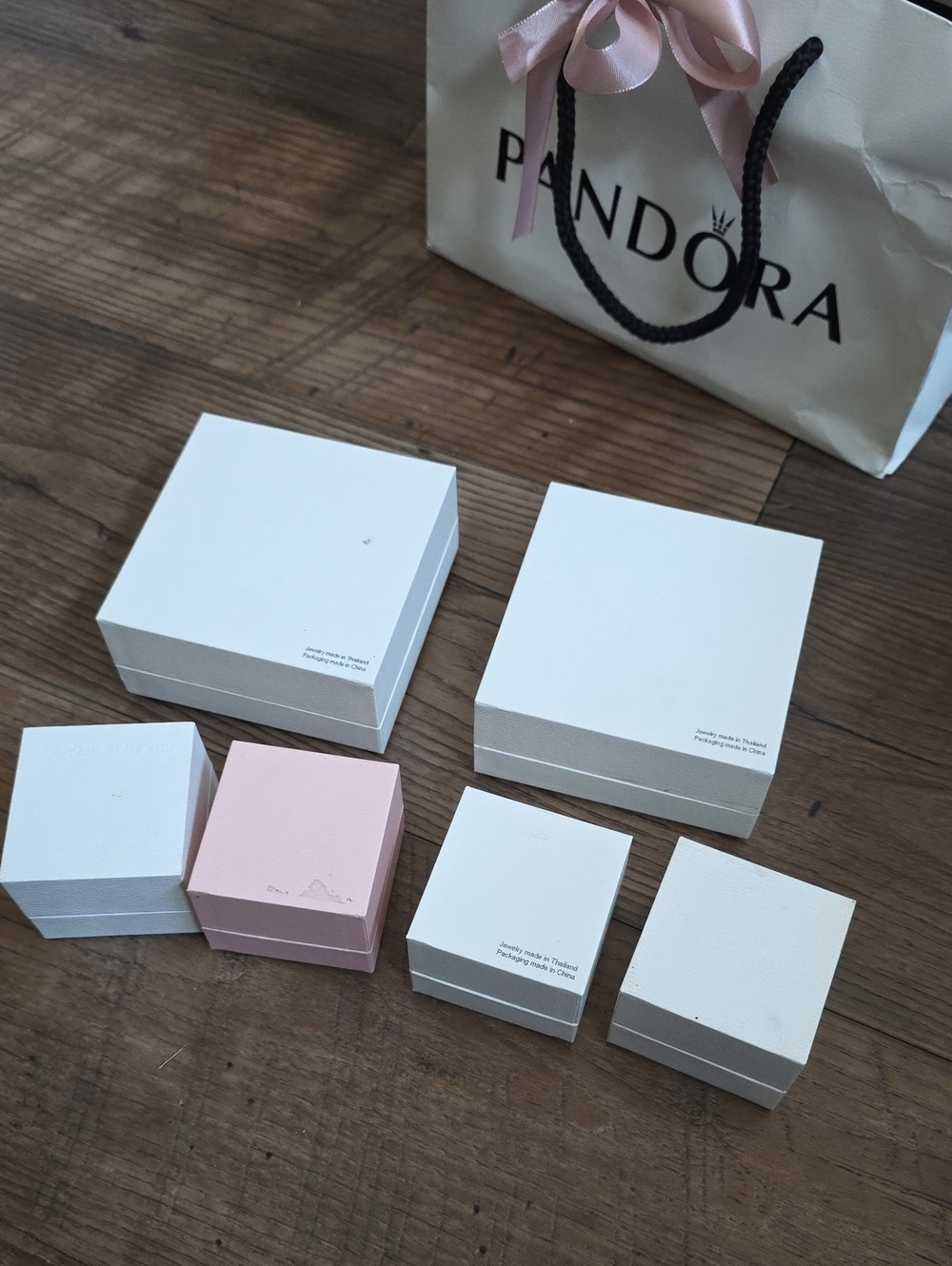 Pandora Pink and White Jewelry Boxes Set, Authentic - Picture 7 of 8